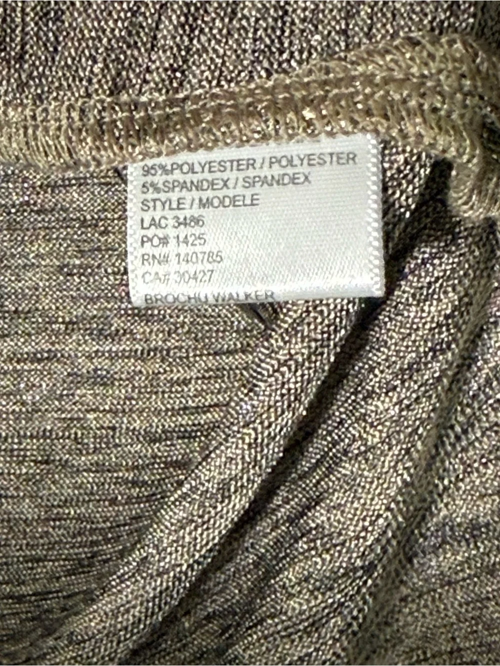 Brochu Walker Nova Top Metallic Draped Cowl Neck Bronze Size L NWT - Picture 8 of 8